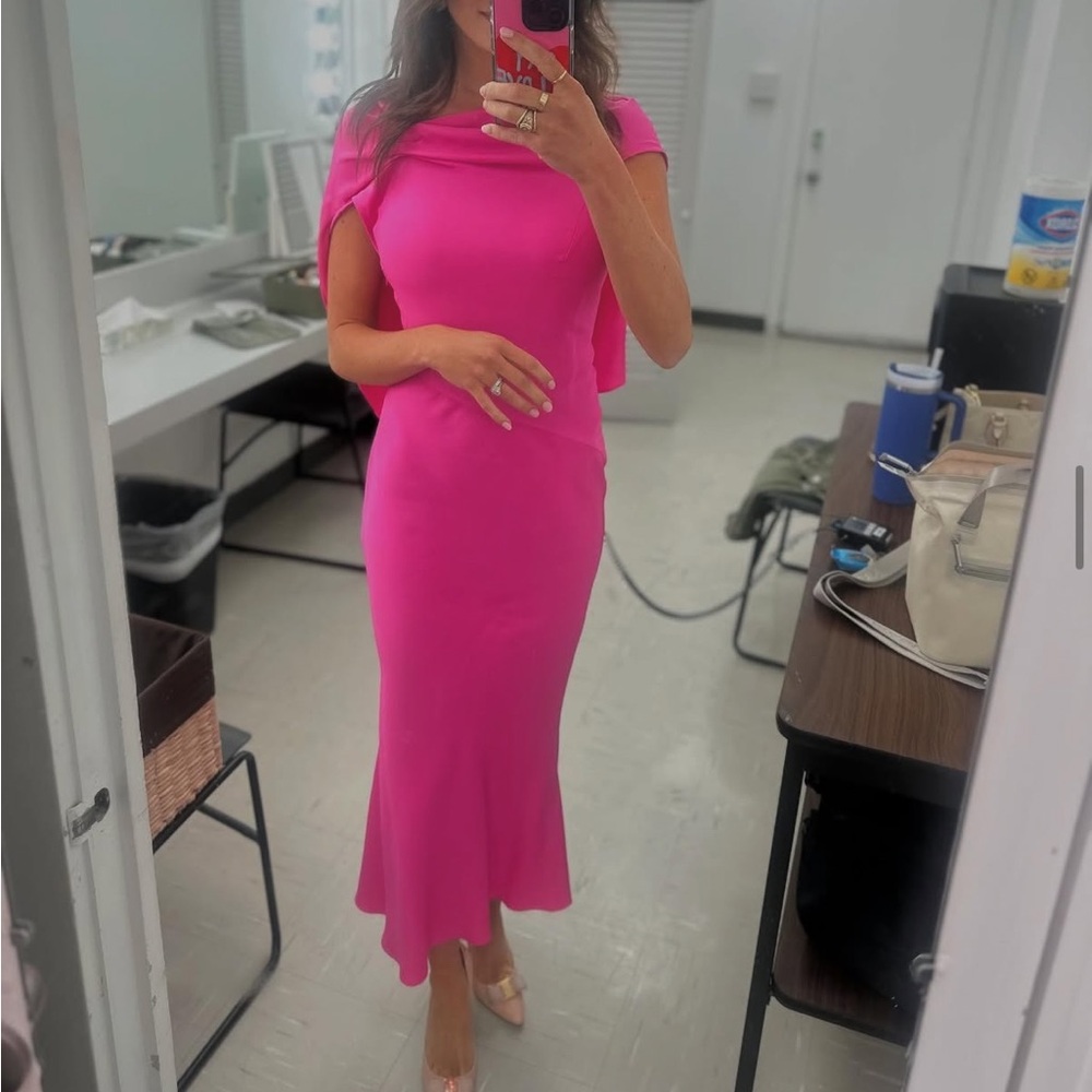 Roland Mouret pink maxi